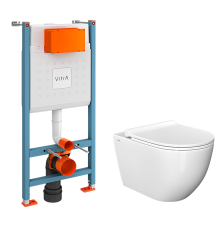 Комплект VitrA 9873B003-7205 Унитаз подвесной безободковый, с микролифтом + Система инсталляции