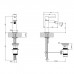 Gessi Emporio Via tortona Смеситель для биде, на 1 отв, с донным клапаном, цвет: Finox Brushed Nickel. 18607#149