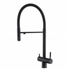 Смеситель для кухни Abber Wasser Kreis AF81141B, с гибким изливом, черный