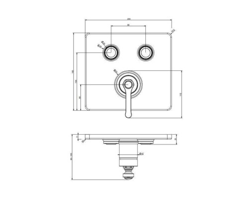 Gessi Hi-Fi Eclectic Смеситель для душа, встраиваемый, с 2 запорными кнопками, цвет: Black XL. 65242#299