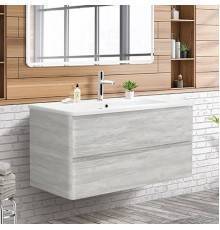 Тумба с раковиной BelBagno Albano-Cer 105 подвесная, rovere vintage bianco