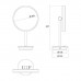Emco Pure Косметическое зеркало, LED, Ø203mm, stand, 3x увелич., цвет: хром