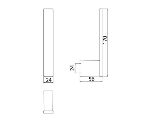 Emco Loft Запасной держатель т/б, вертикальный, подвесной, цвет: черный. 0505 133 01 Emco Loft Запасной держатель т/б, вертикальный, подвесной, цвет: черный. 0505 133 01