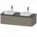 Duravit Happy D.2 Plus Тумба подвесная 130x55х35.4см, с 2 раковинами и 1 ящиком, цвет: stone grey satin matt. 2359400000, HP4943B9292, HP032KB8080