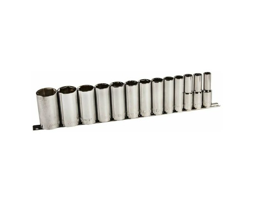 Набор головок торцевых глубоких MAXI-DRIVE 1/2"DR на держателе, SAE7/16--1-1/4", 13 предметов