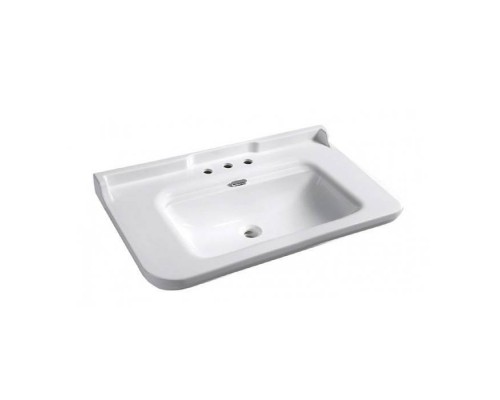 Kerasan Waldorf Раковина 100х55 см, 3 отв., керамическая, цвет: белый/хром. 4142K1bi/cr*3 Kerasan Waldorf Раковина 100х55 см, 3 отв., керамическая, цвет: белый/хром. 4142K1bi/cr*3