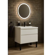 Тумба с раковиной STWORKI Родос 100 напольная, белая