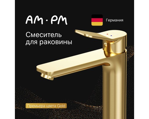 Смеситель для раковины AM.PM X-Joy F85A92099 золото