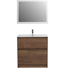 Мебель для ванной комнаты BelBagno Kraft 80 напольная, rovere tabacco, раковина BB800ETL