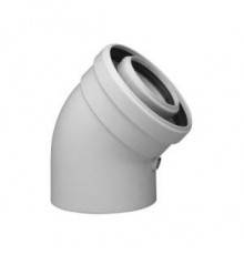 Дымоходы коаксиальные Коаксиальный отвод 45, диам. 125/80, HT (Арт.:KHG 71408881) KHG 71408881