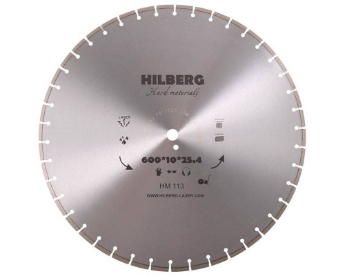 Диск алмазный Hilberg 600*25,4 Hard Materials Лазер HM113 Диск алмазный Hilberg 600*25,4 Hard Materials Лазер HM113