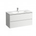 Laufen Palace Комплект мебели 1000х450х545 мм., с раковиной Slim, 2 ящика, органайзер для ящика, ручка анодированный алюминий, подвесной, цвет: белый глянцевый. 8.6070.7.261.104.1