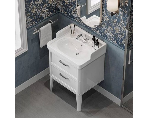 Kerama Marazzi Pompei Раковина 60х50х26.5см., подвесная, мебельная, 1 отв., с переливом, цвет: белый глянцевый. PO.wb.60 Kerama Marazzi Pompei Раковина 60х50х26.5см., подвесная, мебельная, 1 отв., с переливом, цвет: белый глянцевый. PO.wb.60