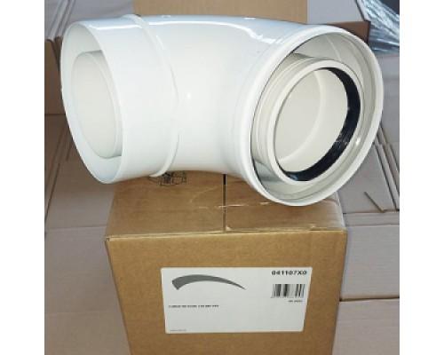 Дымоходы коаксиальные Колено коаксиальное 90 град., ф100/150 мм Ferroli 041107X0 Дымоходы коаксиальные Колено коаксиальное 90 град., ф100/150 мм Ferroli 041107X0