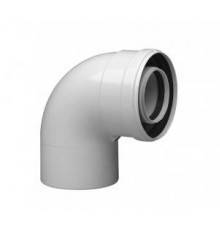 Дымоходы коаксиальные Коаксиальный отвод 90, диам. 125/80, HT (Арт.:KHG 71408871) KHG 71408871