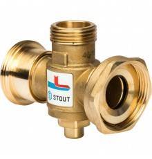 STOUT SVM-0050 ермостатический смесительный клапан G 1 1/2M-G 1 1/2F-G 1 M 70°С (SVM-0050-327008)