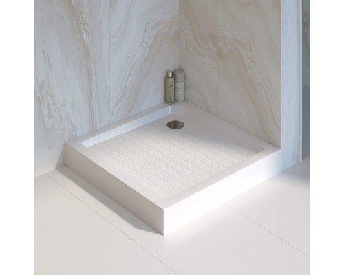 Душевой поддон квадратный RGW SMC-W Белый (Уценка)  800x800