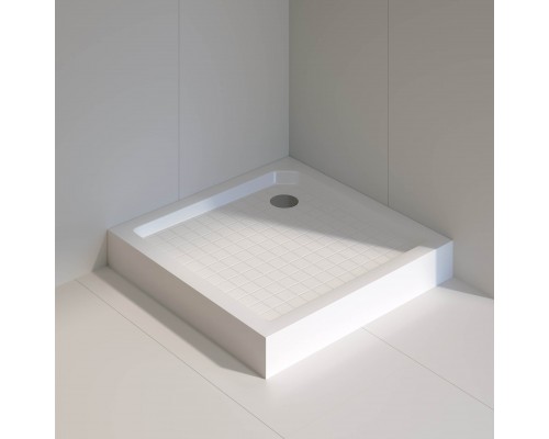 Душевой поддон квадратный RGW SMC-W Белый (Уценка)  800x800