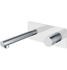 Смеситель для раковины Boheme Stick 125-WCR С ВНУТРЕННЕЙ ЧАСТЬЮ, white, diamond chrome