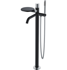 Напольный смеситель для ванны с душем Boheme Stick 129-BCR.2 black touch chrome