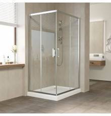 Душевой уголок Vegas Glass ZA-F Tur Novo 100*90 08 01 профиль глянцевый хром, стекло прозрачное