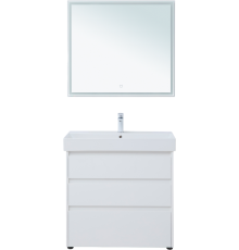 Мебель для ванной комнаты Aquanet Nova Lite 85 напольная, белая, 3 ящика