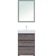 Мебель для ванной комнаты Aquanet Nova Lite 60 напольная, дуб рошелье, 3 ящика
