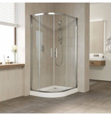 Душевой уголок Vegas Glass ZS-F Tur Novo 100*80 08 01 профиль глянцевый хром, стекло прозрачное