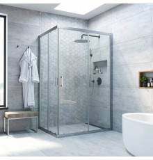 Душевой уголок Vegas Glass ZA-F Novo 90*80 07 01 профиль матовый хром, стекло прозрачное