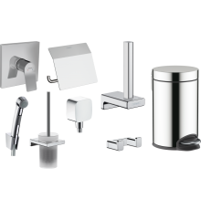 Комплект для ванной Hansgrohe Vivenis 32128 + 26457 + 75615 + 41753 + 41752 + 41775 + 41756 + 41755, хром