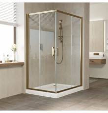 Душевой уголок Vegas Glass ZA-F Tur Novo 120*80 05 01 профиль бронза, стекло прозрачное