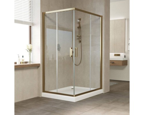 Душевой уголок Vegas Glass ZA-F Tur Novo 120*80 05 01 профиль бронза, стекло прозрачное