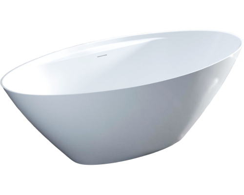 Ванна из искусственного камня Salini Diva S-Sense 180x85 см, отдельностоящая, овальная, со сливом-переливом, с донным клапаном