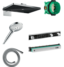 Душевой комплект Hansgrohe Rainmaker Select 460 (3 jet) 24007600 + 26530000 + 28272000 + 15357600