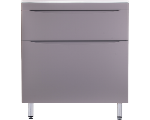 Тумба с раковиной Style Line Бергамо Мини 80 Люкс Plus напольная, антискрейтч серая