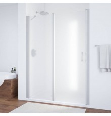Душевая дверь в нишу Vegas Glass EP-F-1 155 07 10 L профиль матовый хром, стекло сатин