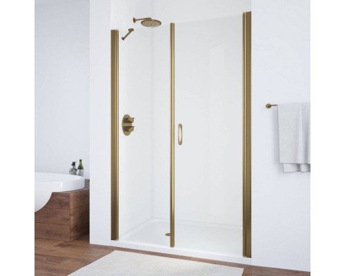 Душевая дверь в нишу Vegas Glass EP-F-2 120 05 01 R профиль бронза, стекло прозрачное