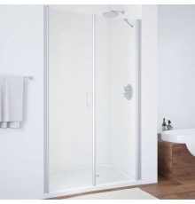 Душевая дверь в нишу Vegas Glass EP-F-2 105 07 01 L профиль матовый хром, стекло прозрачное