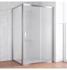 Душевой уголок Vegas Glass ZP+ZPV 130*90 08 10 профиль глянцевый хром, стекло сатин