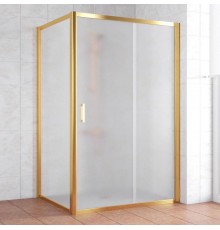 Душевой уголок Vegas Glass ZP+ZPV 140*80 09 10 профиль золото, стекло сатин