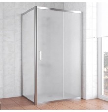 Душевой уголок Vegas Glass ZP+ZPV 110*80 08 10 профиль глянцевый хром, стекло сатин