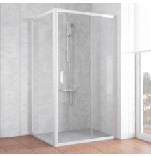 Душевой уголок Vegas Glass ZP+ZPV 100*100 01 01 профиль белый, стекло прозрачное