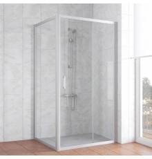Душевой уголок Vegas Glass ZP+ZPV 100*100 07 01 профиль матовый хром, стекло прозрачное