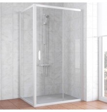 Душевой уголок Vegas Glass ZP+ZPV 100*70 01 01 профиль белый, стекло прозрачное