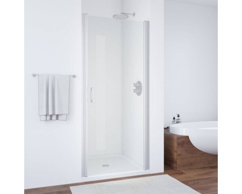 Душевая дверь в нишу Vegas Glass EP 60 07 01 профиль матовый хром, стекло прозрачное