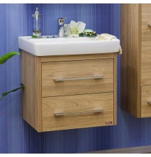 Тумба с раковиной Sanflor Ларго 2 60, подвесная, вяз швейцарский