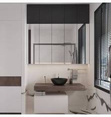 Мебель для ванной комнаты VitrA Ольборг 80: столешница 120, без отверстий, дуб карпентер +  тумба 80