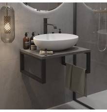 Столешница с раковиной 1MarKa Grunge Loft 60 бетон темно-серый