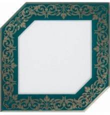 Декор Kerama Marazzi Клемансо глянцевый зеленый темный