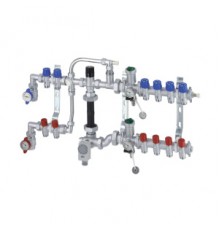 Узлы смесительно-распределительные для радиаторного и напольного отопления Рег. узел для сист. нап. отопл. коллект. 1, 7 отв.   выс. t конт. на 3  отв. М24х19 FK 3483 C10703